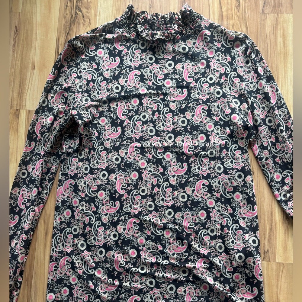 Sandro Long Sleeved Top with Elasticized High Neck